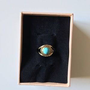 Pamela Love Diosa Gold & Turquoise Ring